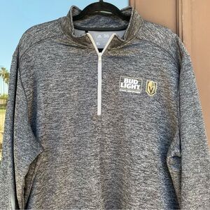 adidas 1/4-Zip Black/Grey "Bud Light" Las Vegas Golden Knights Pullover XL